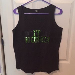 IT Works Promo Sequin Tank Top Sz M